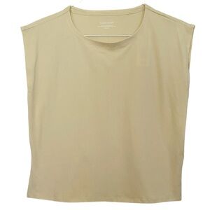 NWT Eileen Fisher Butter Yellow Cotton Muscle Tee Tank Top Shirt Size XXS